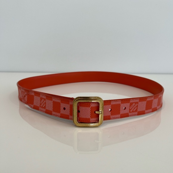 LOUIS VUITTON ORANGE BELT SIZE 90 - Picture 14 of 17